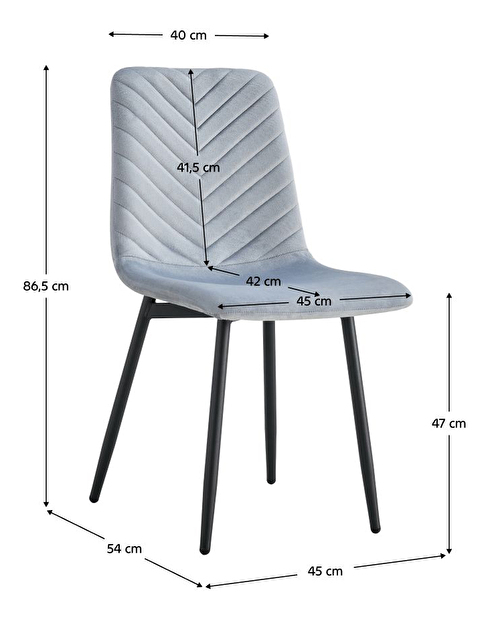 Jedálenská stolička Rameta Typ 2 J06-HLR-15 (sivá + čierna)