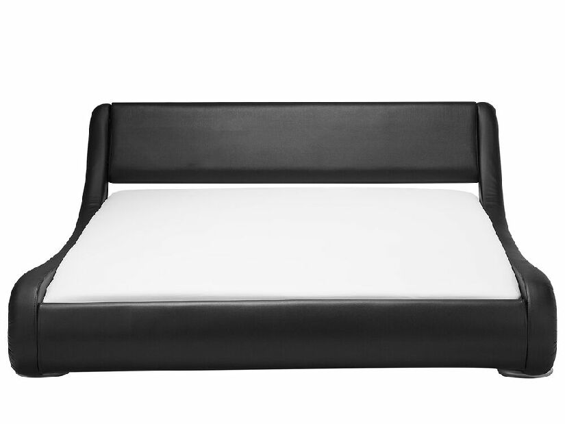 Manželská posteľ 180 cm AVENUE (s roštom) (čierna matná)