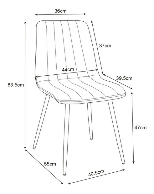 Jedálenská stolička Shaista (sivá)