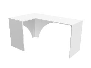Rohový PC stolík Uhlominn (biela)