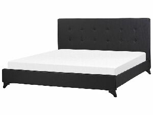 Manželská posteľ 180 cm AMBRE (s roštom) (čierna)