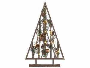 LED dekorácia vianočný stromček Sioned (tmavé drevo) 