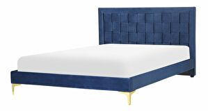 Manželská posteľ 140 cm Linux (modrá)
