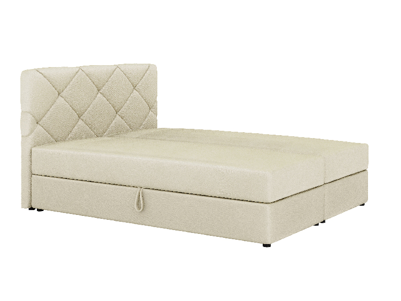Kontinentálna posteľ 180x200 cm Karum (béžová) (s roštom a matracom)