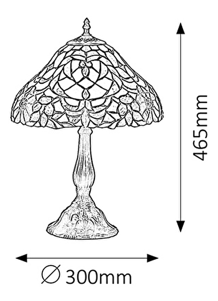 Stolová lampa Mirella 8090 (bronzová + viacfarebné)