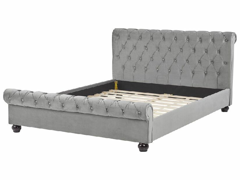 Manželská posteľ 160 cm ARCHON (s roštom) (sivá)