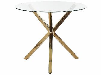 Okrúhly jedálenský stôl Sharity (zlatá) (pre 4 osoby)