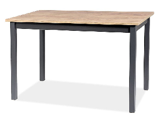 Rozkladací jedálenský stôl 125-170 cm Hally (remeselnícky dub + čierna) (pre 4 až 6 osôb)