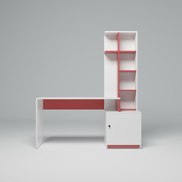 PC stolík Candy (Biela + Červená)