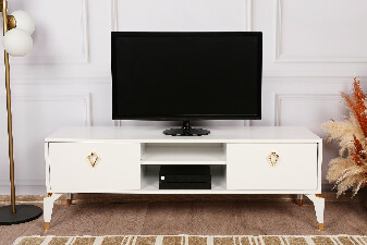 TV stolík/skrinka Poshy (biela)