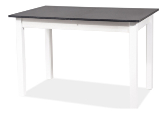 Rozkladací jedálenský stôl 100-140x60 Hally (čierna + biela) (pre 4 až 6 osôb)