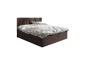 Manželská posteľ Boxspring 180 cm Fade 3 Comfort (tmavohnedá) (s matracom a úložným priestorom)