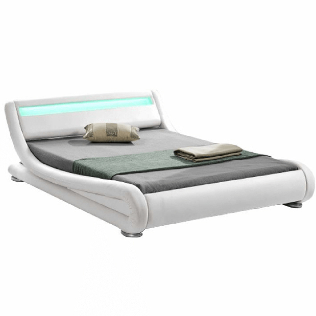 Manželská posteľ 160 cm Fanil (s roštom a LED)