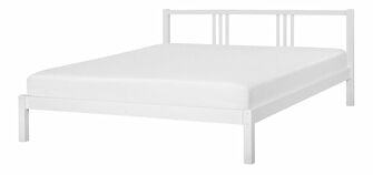 Manželská posteľ 180 cm VALLES (s roštom) (biela)