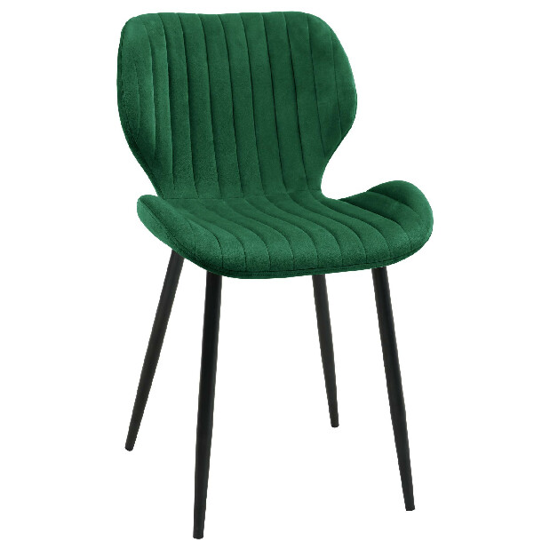 Jedálenská stolička Saira (tmavo zelená) (2ks)