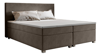 Manželská posteľ  Boxspring 160 cm Simon Comfort (hnedá) (s matracom, bez úložného priestoru)