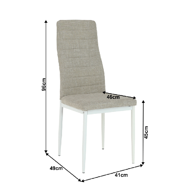Jedálenská stolička Collort nova (béžová + biela)