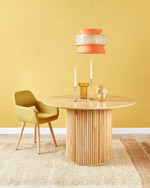 Okrúhly jedálenský stôl Villanelle (svetlé drevo) (pre 4 osoby)