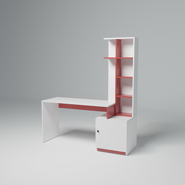 PC stolík Candy (Biela + Červená)