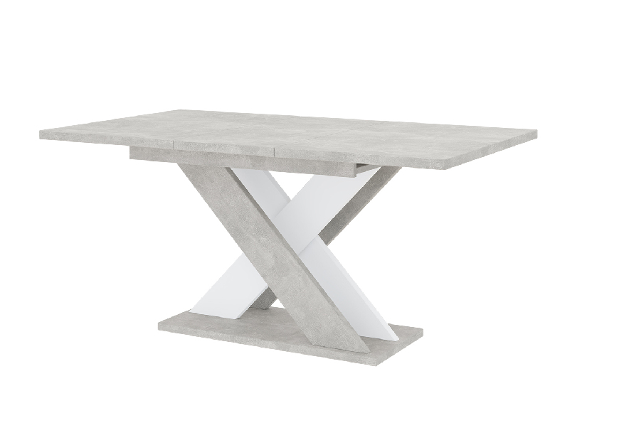 Jedálenský stôl Xalin (svetlosivá + biela) (pre 4 až 6 osôb)
