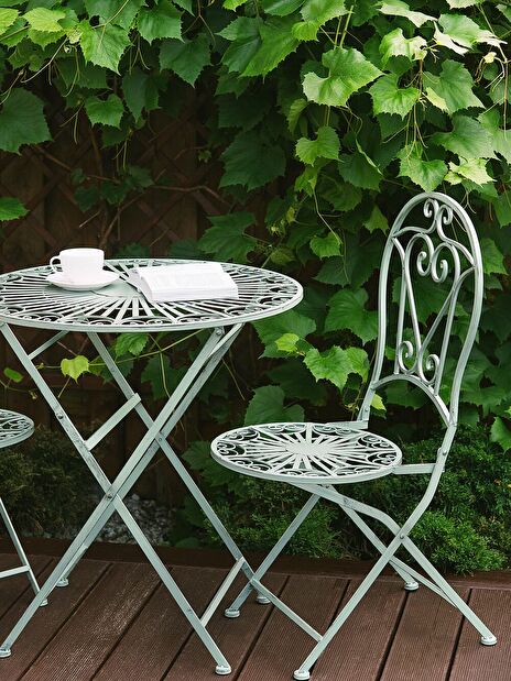 Záhradný stôl TIRRO (svetlozelená) (pre 2 osoby)