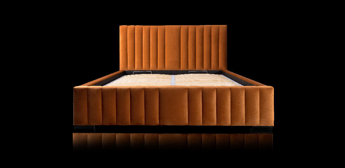 Čalúnená posteľ 180x200 cm Veggie II (medená)