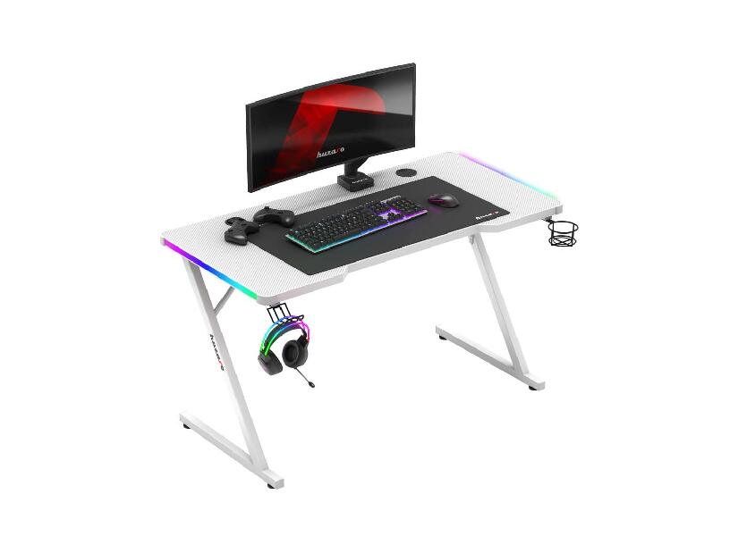 PC stolík Hyperion 2.5 (biela + viacfarebná) (s LED osvetlením)