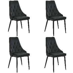 Jedálenská stolička Selvaraj II (čierna)