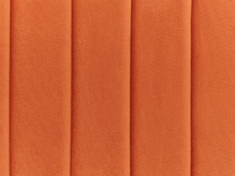 Manželská posteľ 160 cm Vakarine (oranžová) (s roštom a úložným priestorom)