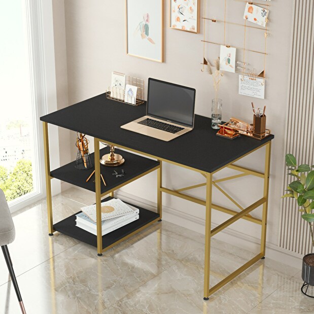 PC stolík Vega 23 (Čierna + Zlatá)