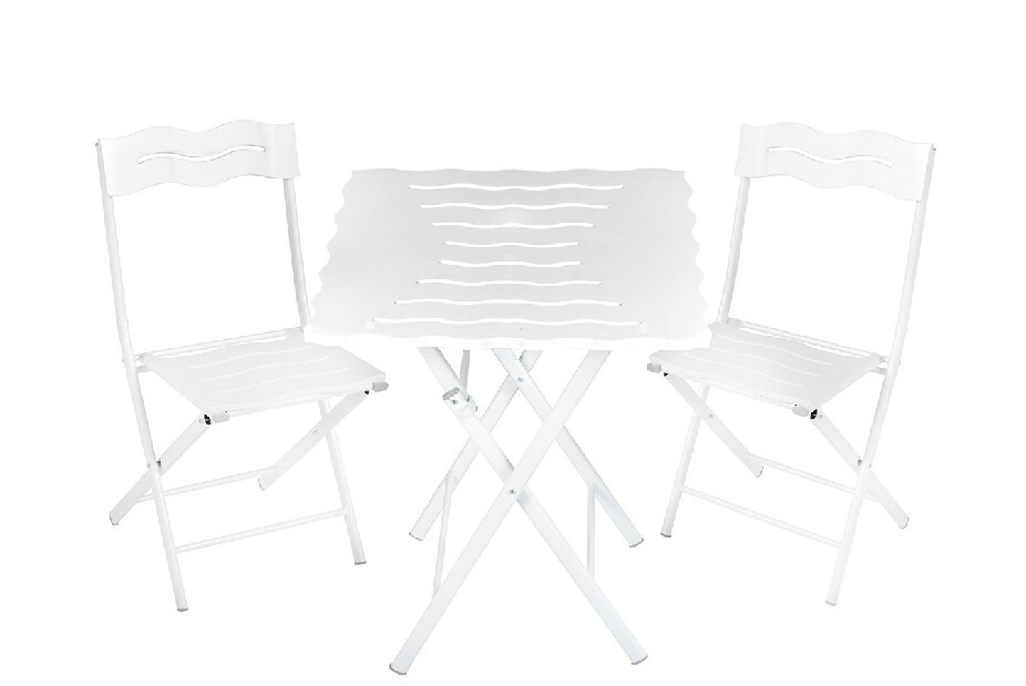 Súprava záhradného stola a stoličiek (3 kusy) Bonita (biela)