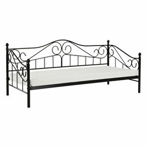 Jednolôžková posteľ 90 cm Danina (čierna) (s roštom) *výpredaj