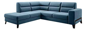 Rohová sedačka Clarice (modrá) (L)