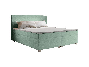Manželská posteľ Boxspring 180 cm Simon (mätová) (s matracom, bez úložného priestoru)