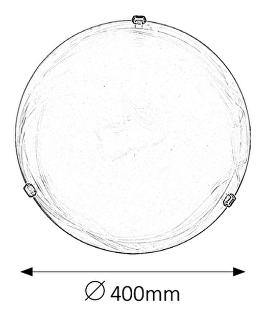 Stropné svietidlo Alabastro 3303 (ryžové kamenné sklo + bronzové úchytky)