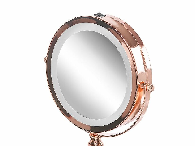 Makeup zrkadlo ø 18 cm Clair (ružovozlatá)