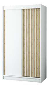 Šatníková skriňa 120 cm Ladonna (biela matná)