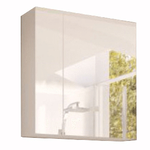 Kúpeľňová skrinka na stenu so zrkadlom Maeve (biela)