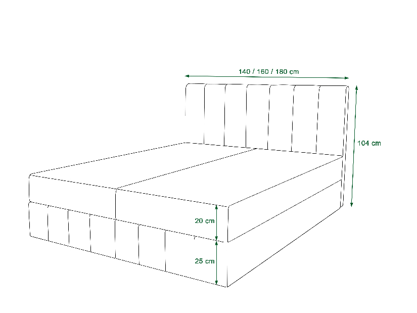 Manželská posteľ Boxspring 180 cm Barack Comfort (sivomodrá) (s matracom a úložným priestorom)