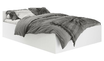 Jednolôžková posteľ Cezar II (biela) (s matracom a roštom)