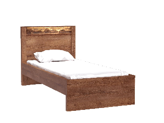 Jednolôžková posteľ 90 cm Indie 20 (s LED osvetlením) (s roštom) (jaseň svetlý)