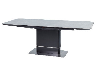 Rozkladací jedálenský stôl 160-210 cm Peris (sivá + čierna) (pre 8 a viac osôb)