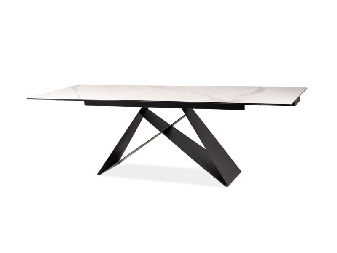Rozkladací jedálenský stôl 160-240 cm Wallace (čierna) (pre 6 až 8 osôb)