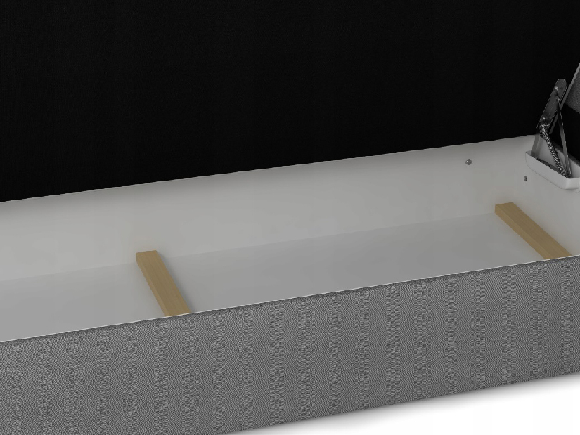 Manželská posteľ Boxspring 140 cm Fade 2 (sivá) (s matracom a úložným priestorom) *výpredaj