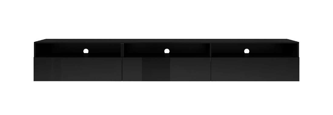 TV stolík Alease Typ 40 (čierna + lesk čierny)