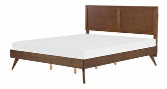Manželská posteľ 180 cm ISTA (s roštom) (tmavé drevo)