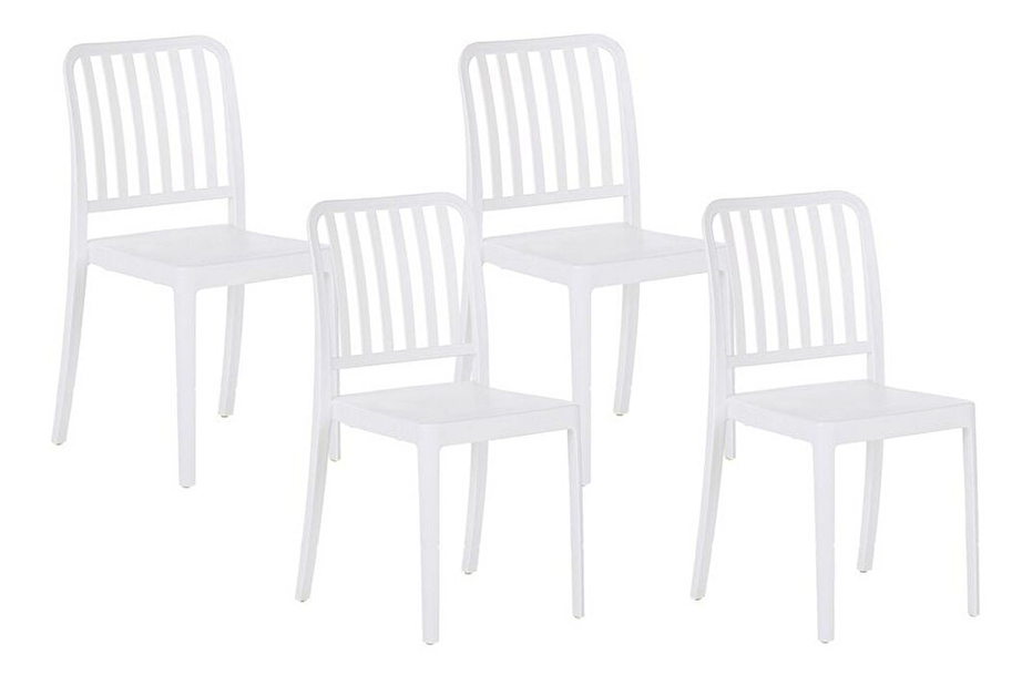 Set 4 ks záhradných stoličiek Sinnamon (biela) 