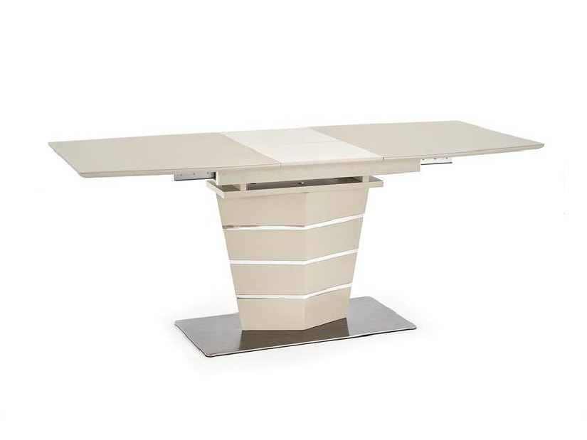 Rozkladací jedálenský stôl 140-180 cm Suena (biela + strieborná) (pre 6 8 osôb)