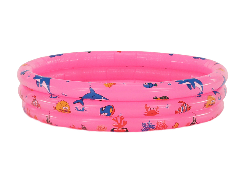 Detský nafukovací bazén Leah (ružová + vzor)