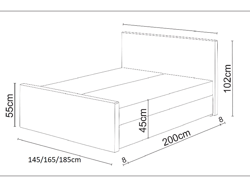 Manželská posteľ Boxspring 160 cm Milagros Comfort 2 (tmavohnedá) (s matracom a úložným priestorom)